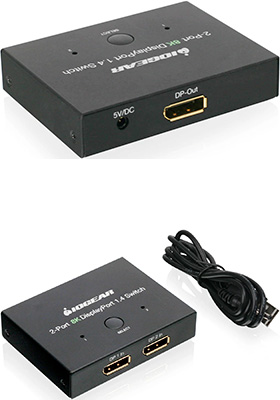 2-Port, 8K DisplayPort Switch 2-Port, 8K DisplayPort Switch