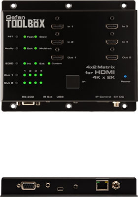 GefenToolBox 4x2 Matrix for HDMI 4Kx2K (Black)