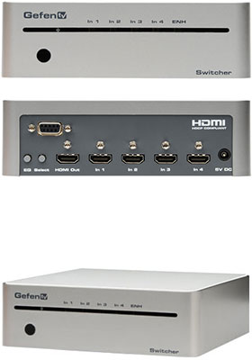 GefenTV 4x1 Switcher for HDMI with RS232
