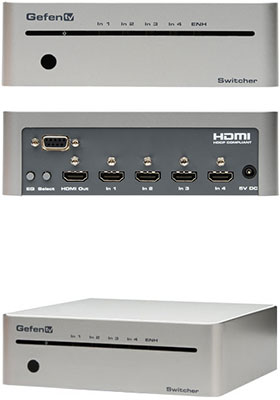 GefenTV 4x1 Switcher for HDMI with RS232 GefenTV 4x1 Switcher for HDMI with RS232