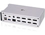 Image 2 of 3 - Dock Pro Universal 4K Quad Docking Station, back view.