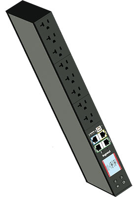 Network-Metered PDU, 1U, 20A, 120V, (8) 5-20R, L5-20P Cord