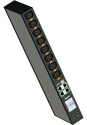 Network-Metered PDU, 1U, 20A, 208V, (8) IEC C13, L6-20P Cord