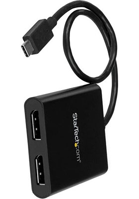 USB-C to DisplayPort Dual Adapter - 2-Port MST Hub USB-C to DisplayPort Dual Adapter - 2-Port MST Hub