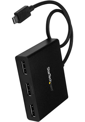 Boîtier de répartition vidéo StarTech.com 3-Port USB-C MST Hub