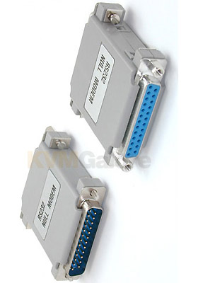 DB25 Null Modem Extension-Cable Adapter, M/F