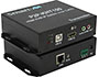 Image 1 of 7&nbsp;-&nbsp;P2P-KHG100 point-to-point, single-head HDMI CATx extender, Transmitter unit, front (top) and back (bottom) views.
