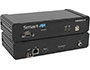 Image 3 of 7&nbsp;-&nbsp;P2P-KHG310 point-to-point, single-head HDMI KVM fiber-optic or CATx Transmitter unit, front (top) and back (bottom) views.