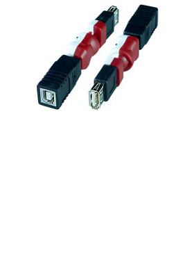 USB A Female to B Female Flexible Adapter