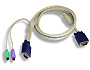 Image 6 of 6 - Sylphit-Duo DSK-models ship with all-in-one (PS/2, PS/2, VGA) single-sheath 6-feet KVM cables included, to connect to PS/2 servers.