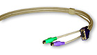 3-in-one Zip KVM cable assembly (M/F video), 6 feet