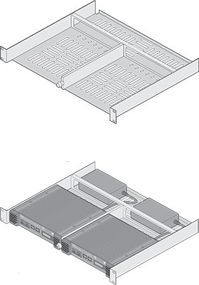 RMK12 Dual-Unit Rack-Mount Shelf