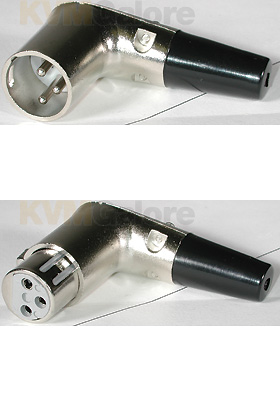 Right Angle XLR Inline Connectors