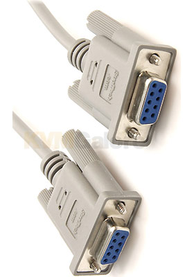 DB9 Serial Null Modem Cable (F/F), 10-Feet