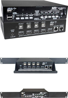 SPLITMUX 4K 18Gbps HDMI Quad Multiviewer KVM Switch