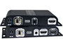 Image 1 of 5 - XTENDEX Low-Cost HDMI over IP Fiber-Optic remote unit (top) and local unit (bottom).