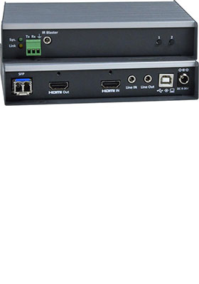 XTENDEX 4K 10.2Gbps HDMI USB KVM Extender via Fiber, Local Unit