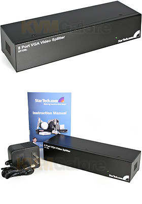 VGA Video Splitter, 8 Ports - 250 MHz