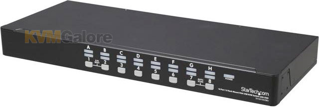 16-Port x1 User VGA 1U Rack-Mount USB KVM Switch with 19 LED, 16 VGA  Cables Included -  United Kingdom