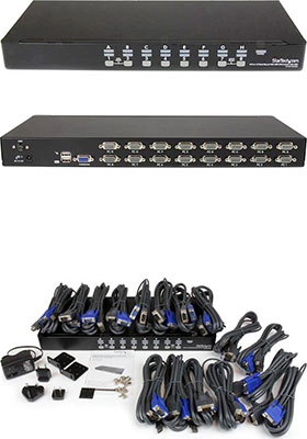 16-Port USB-VGA KVM Switch w/ Cables