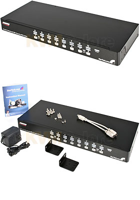 Professional USB PS/2 KVM Switch, 16-Ports Professional USB PS/2 KVM Switch, 16-Ports