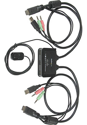 HDMI 2-Port Cable KVM Switch w/ Audio & Remote Switch HDMI 2-Port Cable KVM Switch w/ Audio & Remote Switch