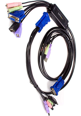 USB-VGA Cable KVM Switch w/ Audio, 2-Ports USB-VGA Cable KVM Switch w/ Audio, 2-Ports