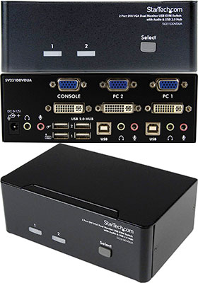2-Port Dual-Monitor DVI-VGA KVMP Switch 2-Port Dual-Monitor DVI-VGA KVMP Switch