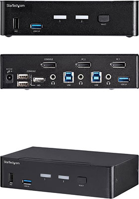 2-Port DisplayPort USB 3.0 KVMP Switch, 4K60