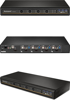 4-Port DisplayPort KVM - USB 3.0 - 4K - KVM Switches, Server Management