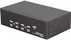 4-Port Dual-Monitor DVI KVM Switch w/ USB 2.0 Hub