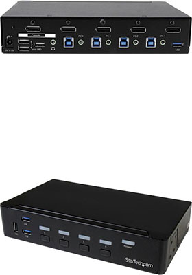 4-Port DisplayPort USB 3.0 KVMP Switch