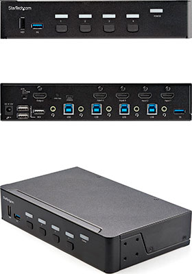 4K 60Hz HDMI KVM Switch, 4-Ports