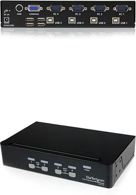 4-Port Professional USB-VGA KVMP Switch