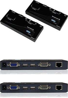 VGA/USB KVM Console Extender over CAT-5 VGA/USB KVM Console Extender over CAT-5