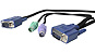 3-in-1 Ultra Thin VGA-PS/2 KVM Cable, 6-feet