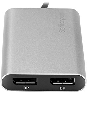 Thunderbolt 3 to Dual DisplayPort Adapter, 4K 60Hz, Windows Compatible