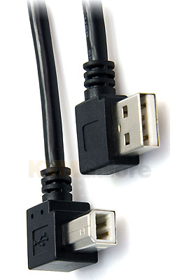 USB 2.0 Right Angle Adapter Cables, A to B