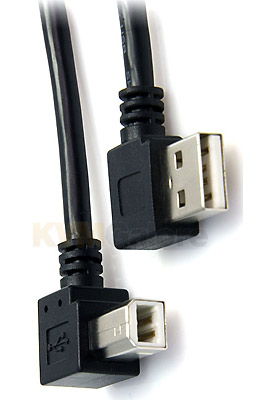 2.0 A to Angled Adapter M/M, 3-Feet | USB2HAB2RA3 | StarTech.com