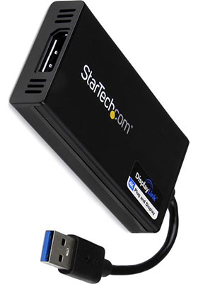 USB 3.0 to DisplayPort 4K External Video Adapter, DisplayLink Certified