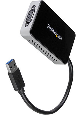 USB 3.0 to VGA External Video Card w/ 1-Port USB Hub