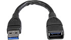 USB 3.0 Extension Cable, 6 inches, Black