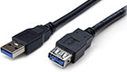 USB 3.0 Extension Cable, 1m, Black