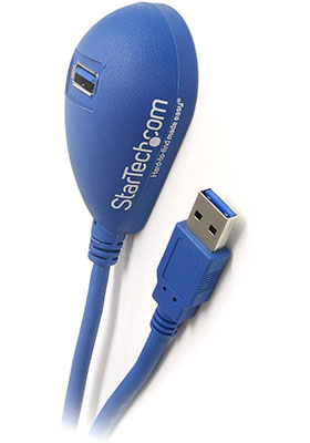 USB 3.0 Desktop Extension Cable, 6 feet, Blue