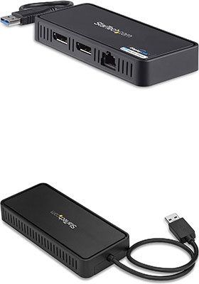 USB 3.0 to DisplayPort Dual 4K Adapter w/ Ethernet