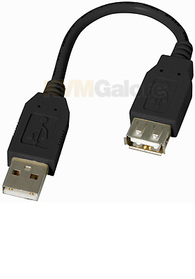 USB 2.0 Extension Cable A to A - M/F, 6-Inches