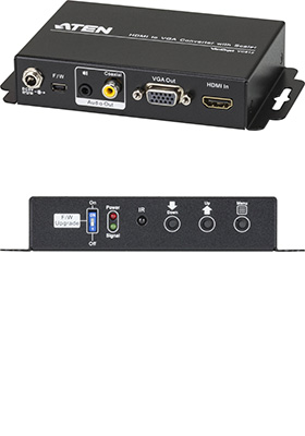 HDMI to VGA/Audio Converter with Scaler - VC812, ATEN Video Converters