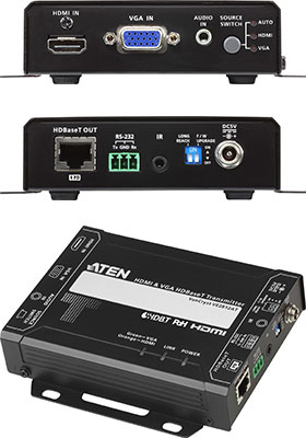 HDMI, DisplayPort, VGA, HDBaseT AV Extension