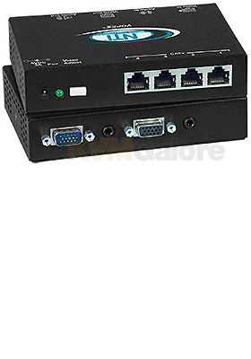 VOPEX-VGA CAT5 Video + Audio Local Unit, 4-Ports