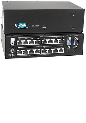 VOPEX-VGA CAT5 Video, Local Unit, 16-Ports